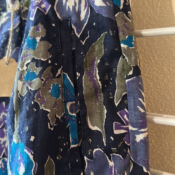 Vintage linen floral print Bermuda shorts by Collection Point of View - Picture 4 of 7